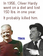 Starting at 350 pounds, Hardy's body could not tolerate the abuse of losing 150 pounds so quickly, and he suffered a stroke and died in 1957.